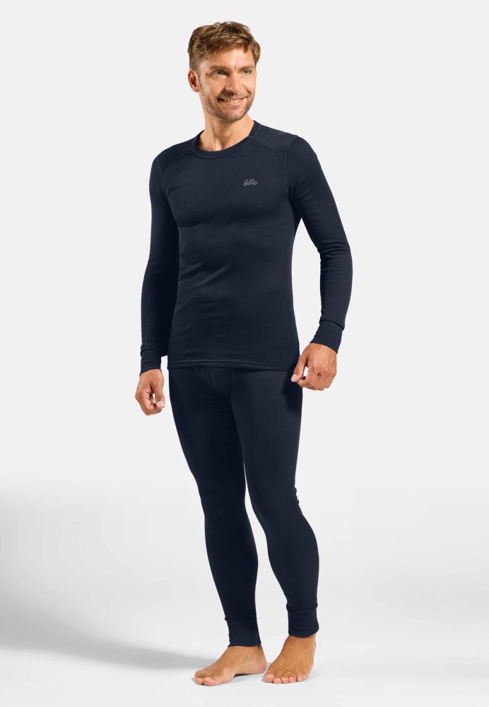 Odlo Active Warm Uni Heritage Base Layer Set für Herren - Wandern, Ski & Snow - marineblau, M
