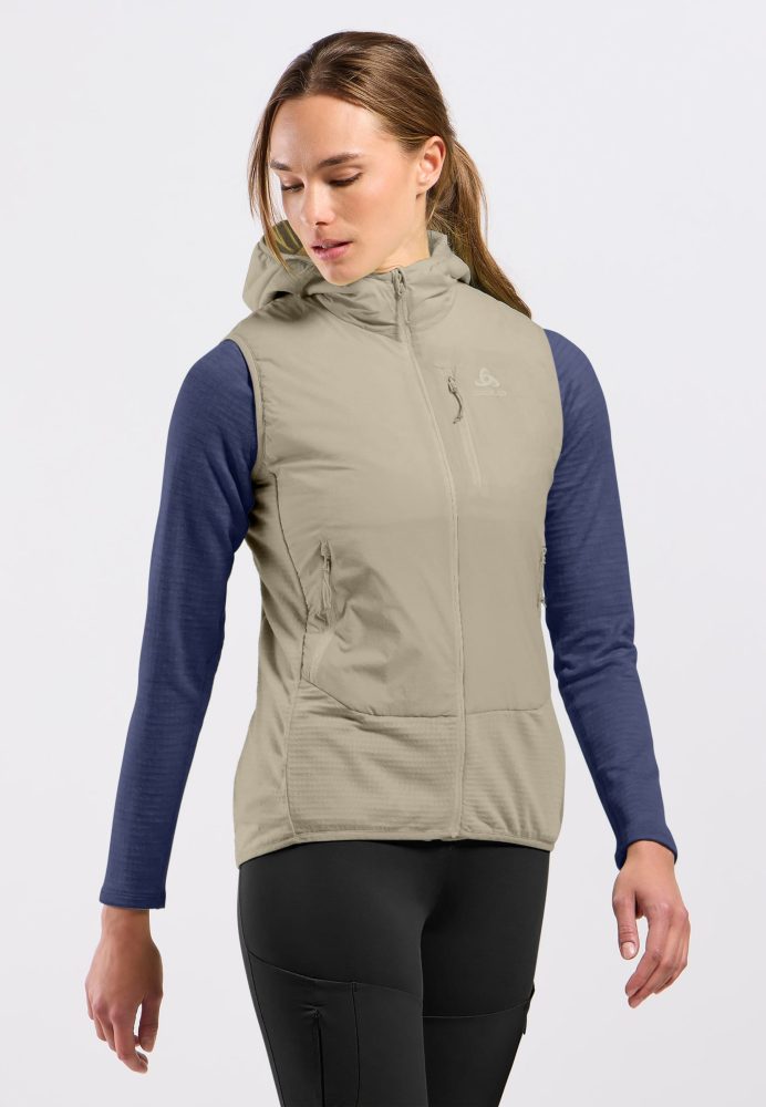Odlo Ascent Hybrid Isolationsweste für Damen - Wandern - beige, XL