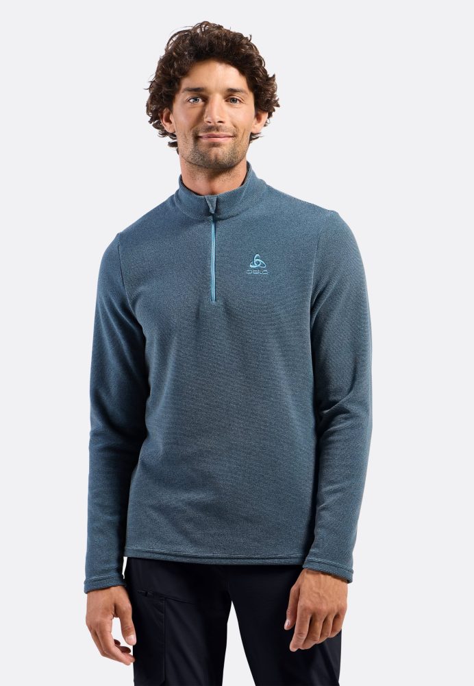 Odlo Roy Mid Layer Half-Zip für Herren - Wandern, Ski & Snow - blau, XL