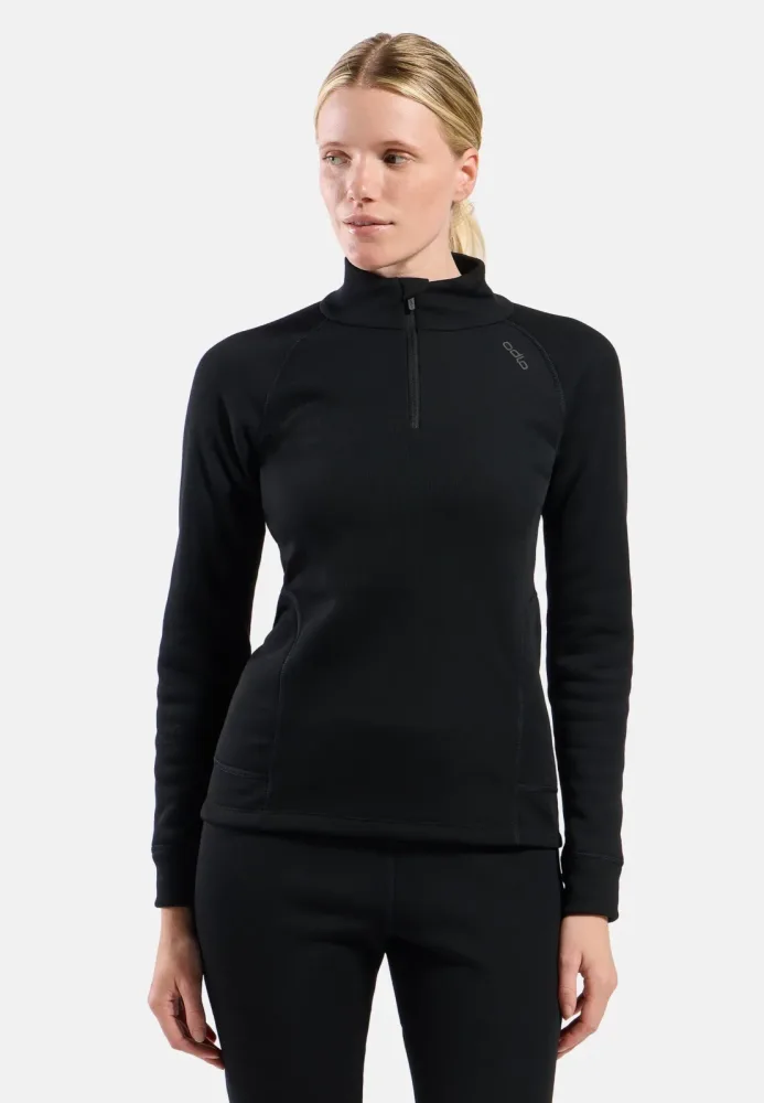 Odlo Active X-Warm Base Layer Half-Zip für Damen - Wandern, Ski & Snow - schwarz, M