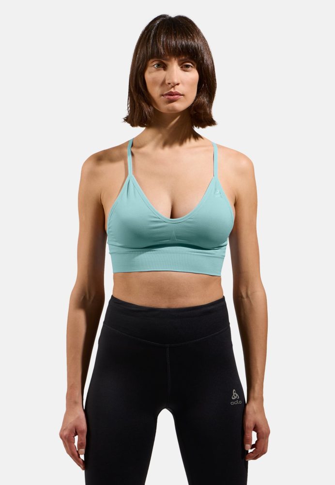 Odlo Padded Seamless Soft 2.0 Sport BH für Damen - Wandern, Training - grün, L
