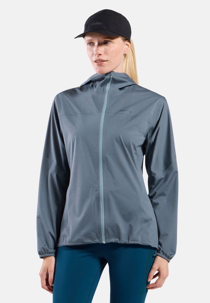 Odlo X-Alp Waterproof Laufjacke für Damen - Trail Running, Wandern - grau, XS