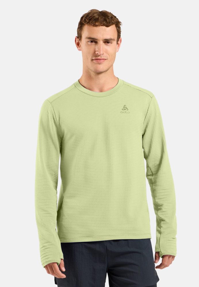 Odlo Essential Thermal Lauf-Mid Layer für Herren - Trail Running, Running - grün, L