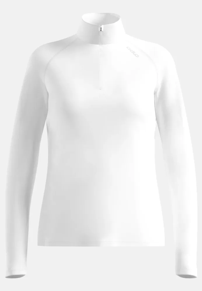 Odlo Essential Warm Mid Layer Half-Zip für Damen - Wandern, Ski & Snow - weiss, XL
