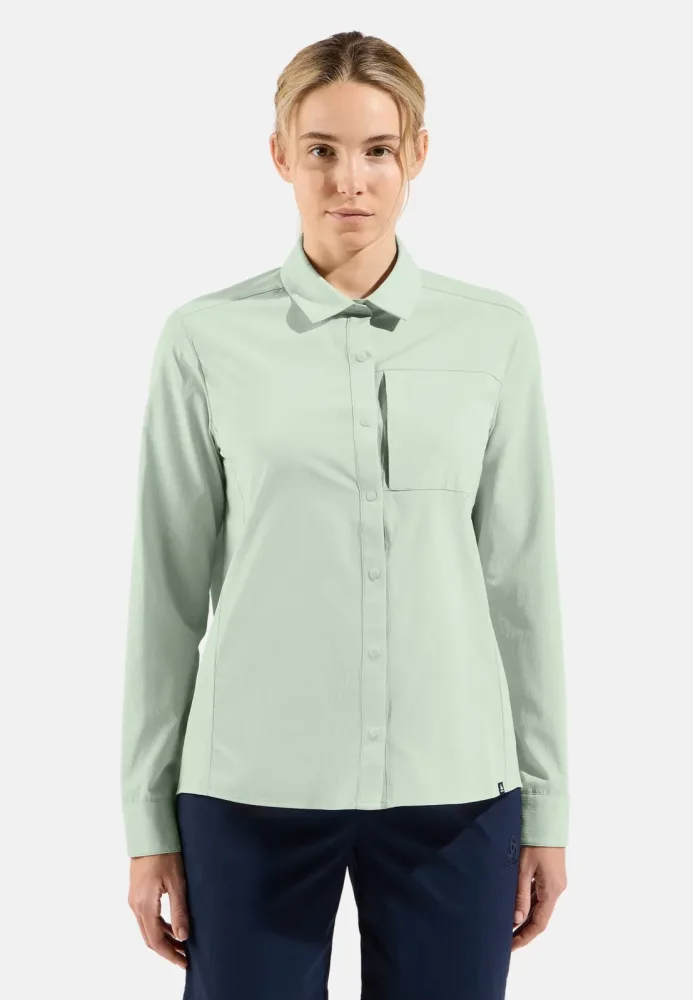 Odlo Essential Langarmhemd für Damen - Wandern - grün, L