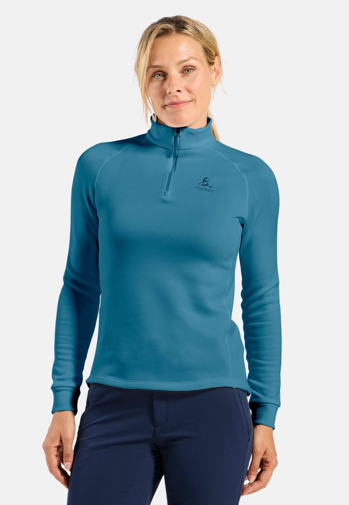 Odlo Berra Mid Layer Half-Zip für Damen - Wandern, Ski & Snow - blau, XXL