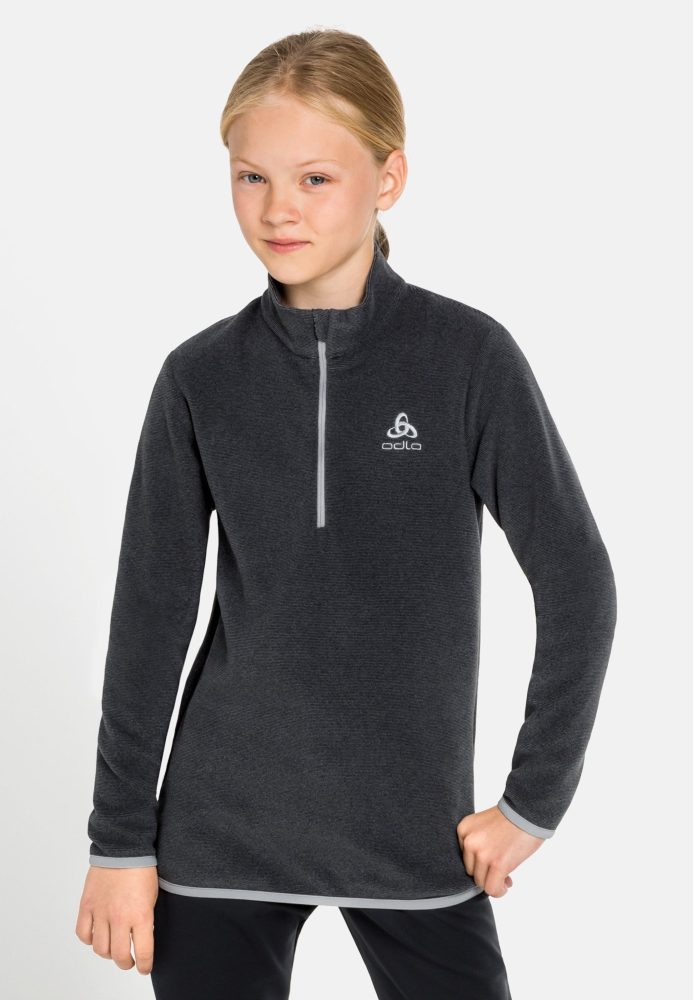Odlo Roy Stripe Mid Layer Half-Zip für Kinder - Wandern - grau, 128