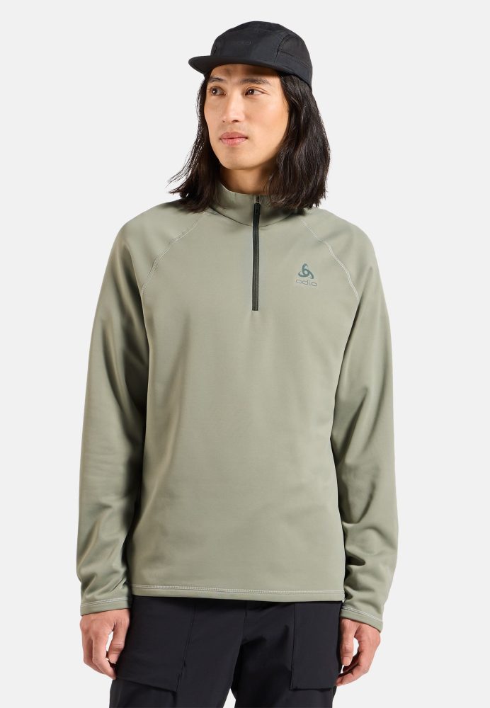 Odlo Besso Mid Layer Half-Zip für Herren - Wandern, Ski & Snow - grün, L