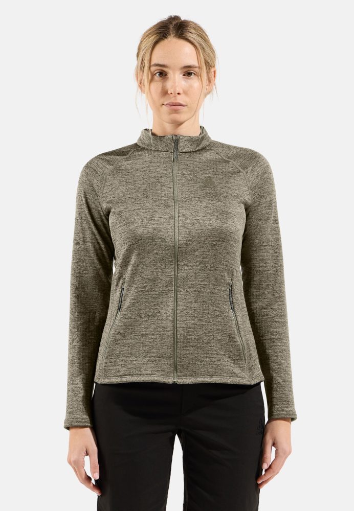 Odlo Tencia Mid Layer Full-Zip für Damen - Wandern - grün, XXL