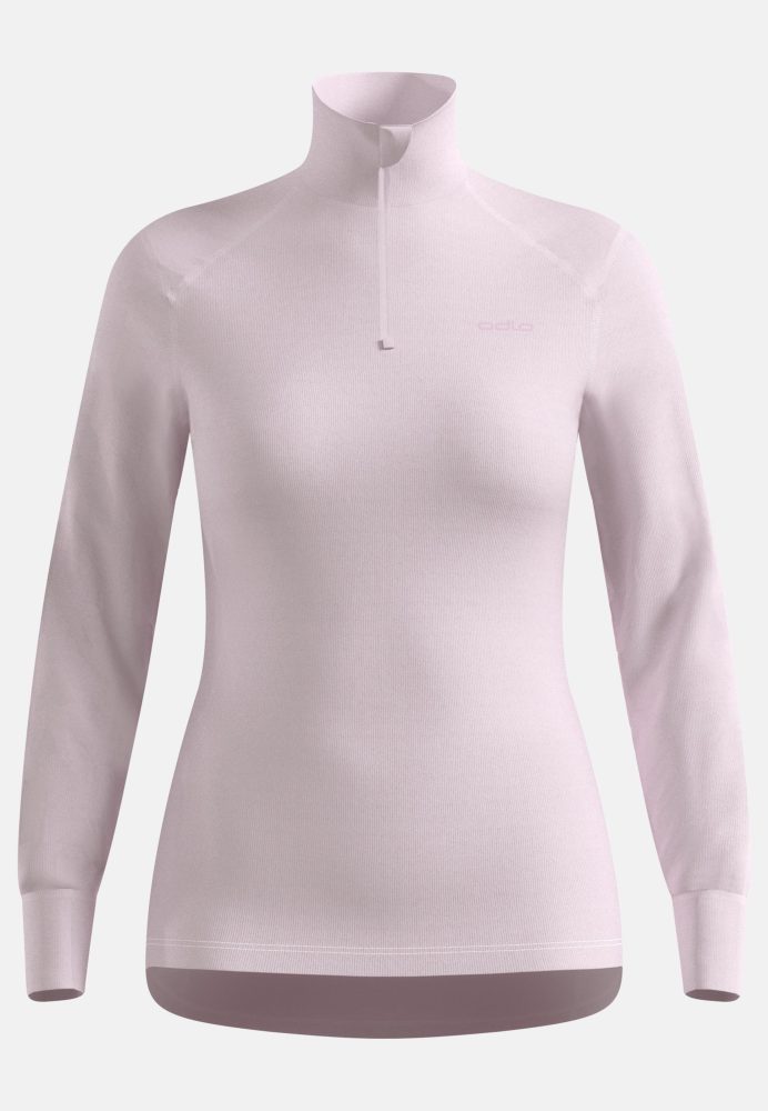 Odlo Active Warm Base Layer Half-Zip für Damen - Wandern, Ski & Snow - pink, S