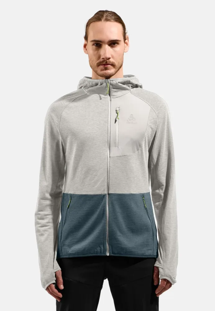 Odlo Ascent Hoodie Full-Zip für Herren - Wandern, Ski & Snow - beige, S