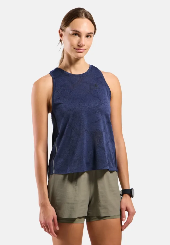 Odlo Zeroweight Engineered Chill-Tec Lauf-Tank für Damen - Training, Running - blau, XL