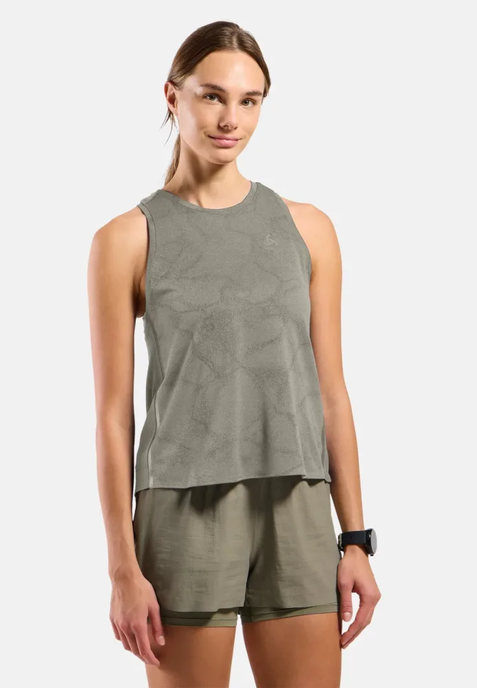 Odlo Zeroweight Engineered Chill-Tec Lauf-Tank für Damen - Training, Running - beige, L