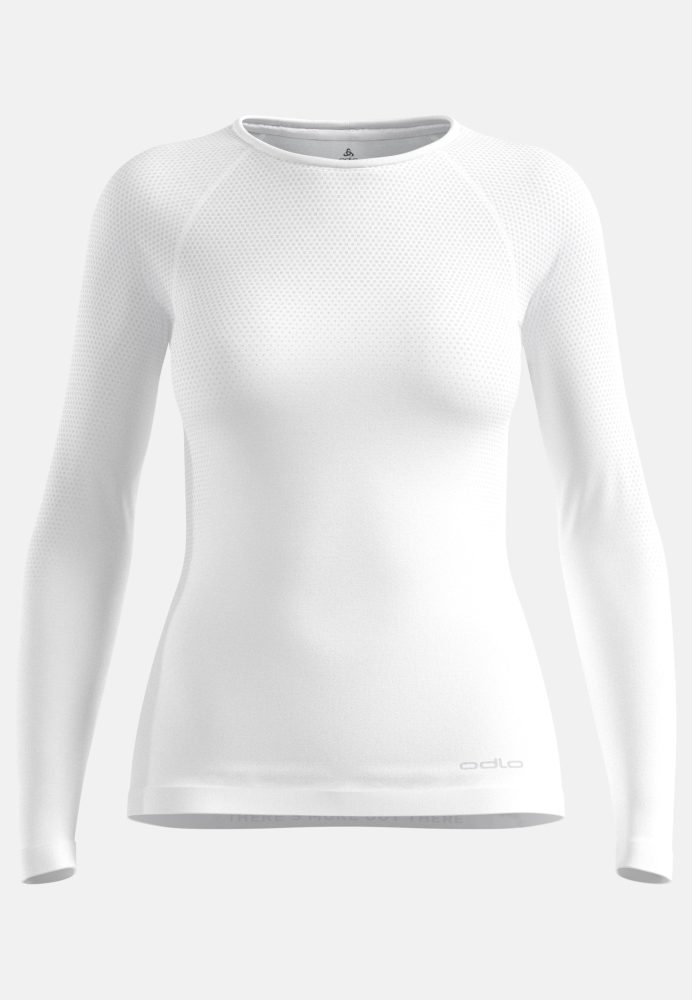 Odlo Performance Light Base Layer Shirt für Damen - Wandern, Skilanglauf - weiss, L