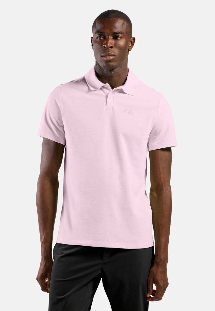 Odlo Essential Solid Poloshirt für Herren - Wandern, Casual Comfort - pink, S