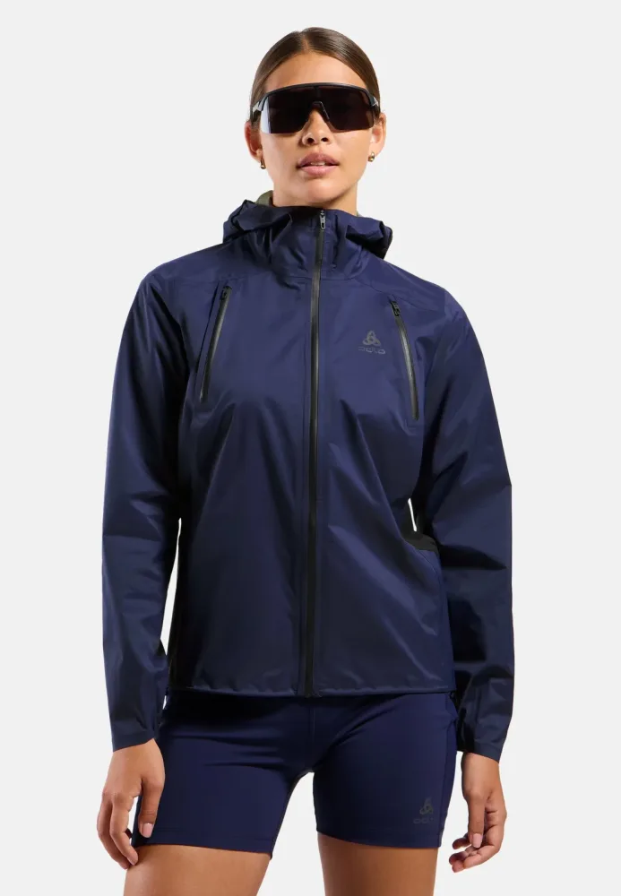 Odlo X-Alp Waterproof Pro Laufjacke für Damen - Trail Running, Wandern - blau, XS