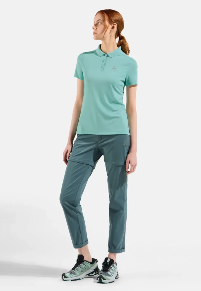 Odlo F-Dry Poloshirt für Damen - Wandern, Casual Comfort - blau, S