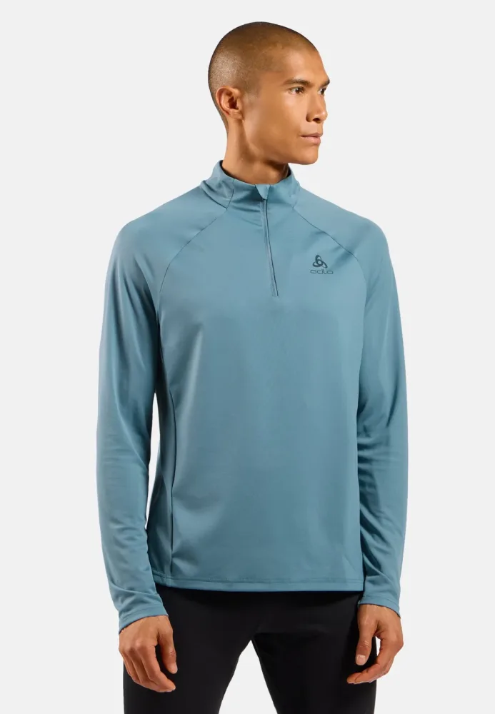Odlo Essential Ceramiwarm Lauf-Mid Layer Half-Zip für Herren - Running - blau, XXL