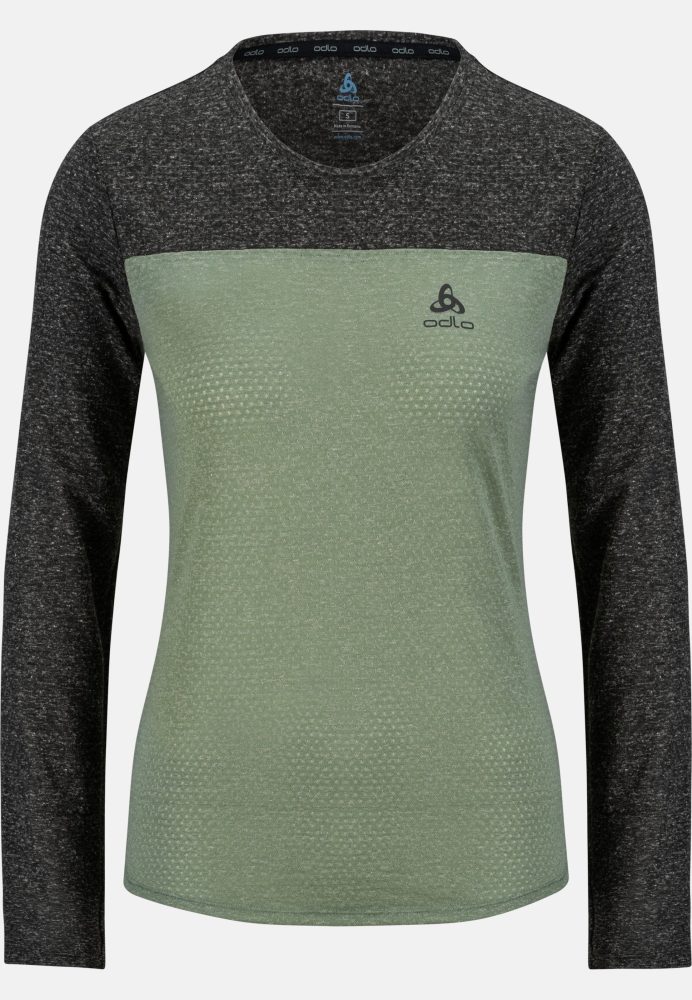 Odlo X-Alp Linencool Langarm-Radshirt für Damen - Mountain Biking - grün, XS