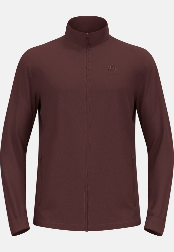 Odlo Berra Mid Layer Full-Zip für Herren - Wandern, Ski & Snow - maron, L