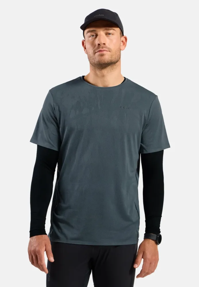 Odlo Zeroweight Engineered Chill-Tec Lauf-T-Shirt für Herren - Training, Running - grau, XS