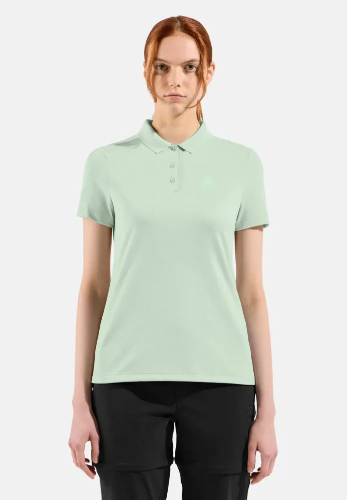 Odlo F-Dry Poloshirt für Damen - Wandern, Casual Comfort - grün, M