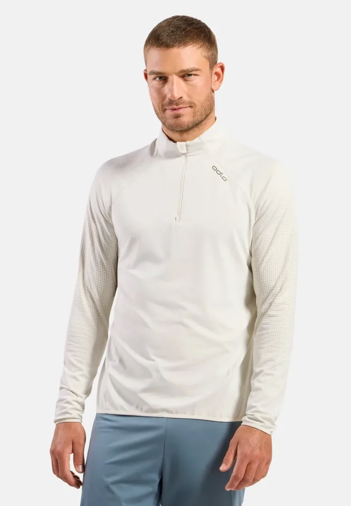 Odlo Zeroweight Warm Lauf-Mid Layer Half-Zip für Herren - Running - grau, XL