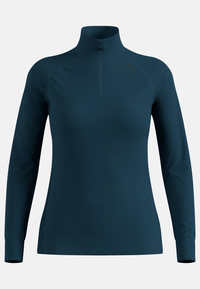 Odlo Active X-Warm Base Layer Half-Zip für Damen - Wandern, Ski & Snow - marineblau, M