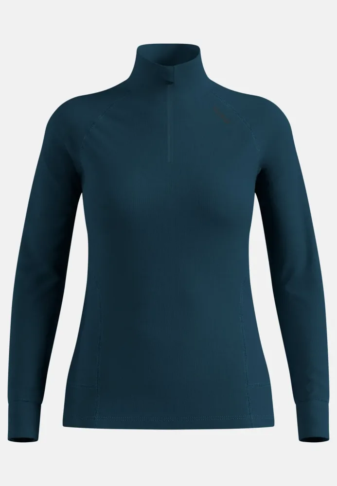 Odlo Active X-Warm Base Layer Half-Zip für Damen - Wandern, Ski & Snow - marineblau, XL