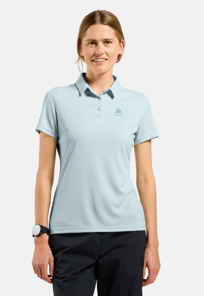 Odlo Cardada Poloshirt für Damen - Wandern, Casual Comfort - blau, L