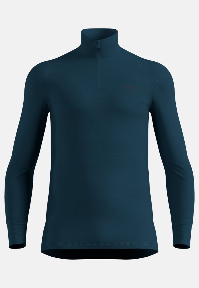 Odlo Active Warm Base Layer Half-Zip für Herren - Wandern, Ski & Snow - marineblau, 3XL