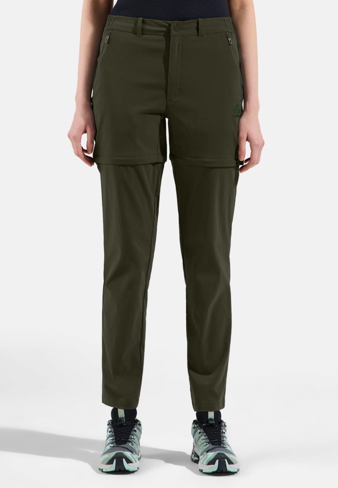 Odlo Ascent Light Zip-Off Wanderhose für Damen - Wandern - grün, 36