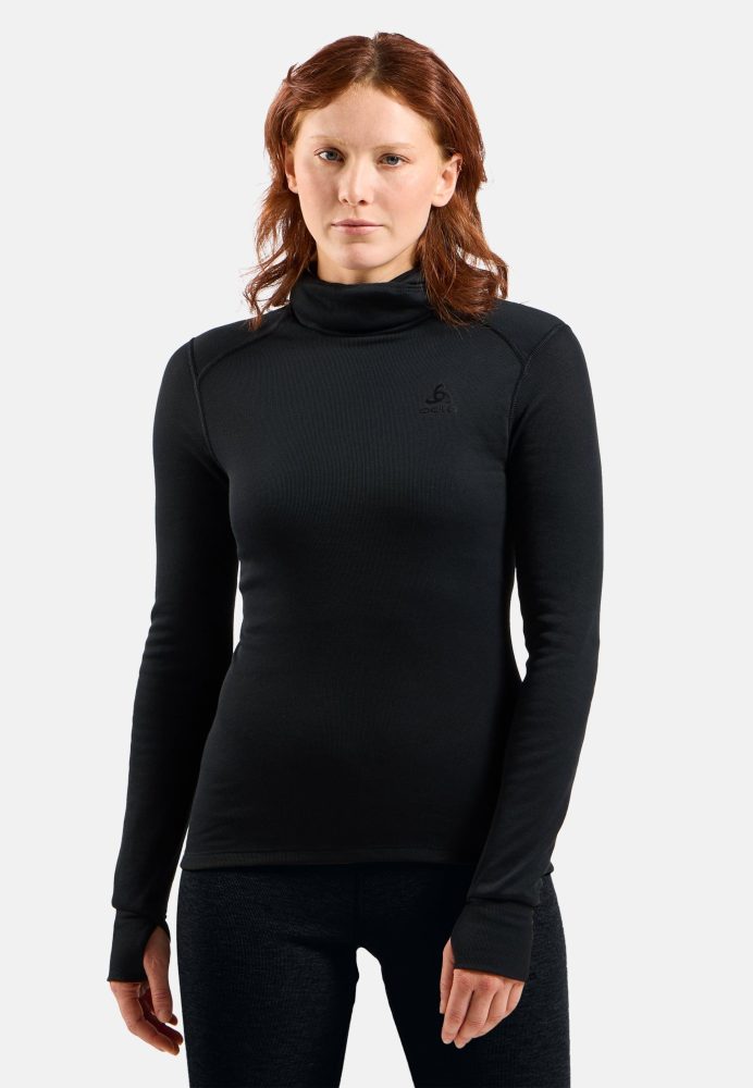 Odlo Active Warm Base Layer mit Gesichtsmaske für Damen - Wandern, Ski & Snow - schwarz, L