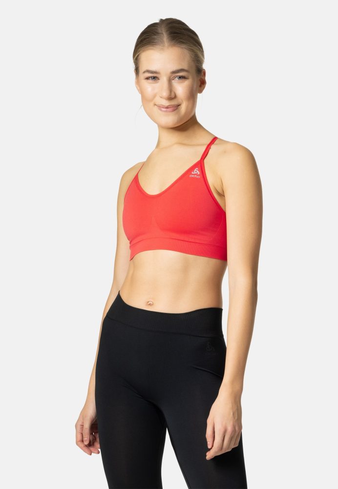 Odlo Seamless Soft Sport BH für Damen - Wandern, Training - rot, XS