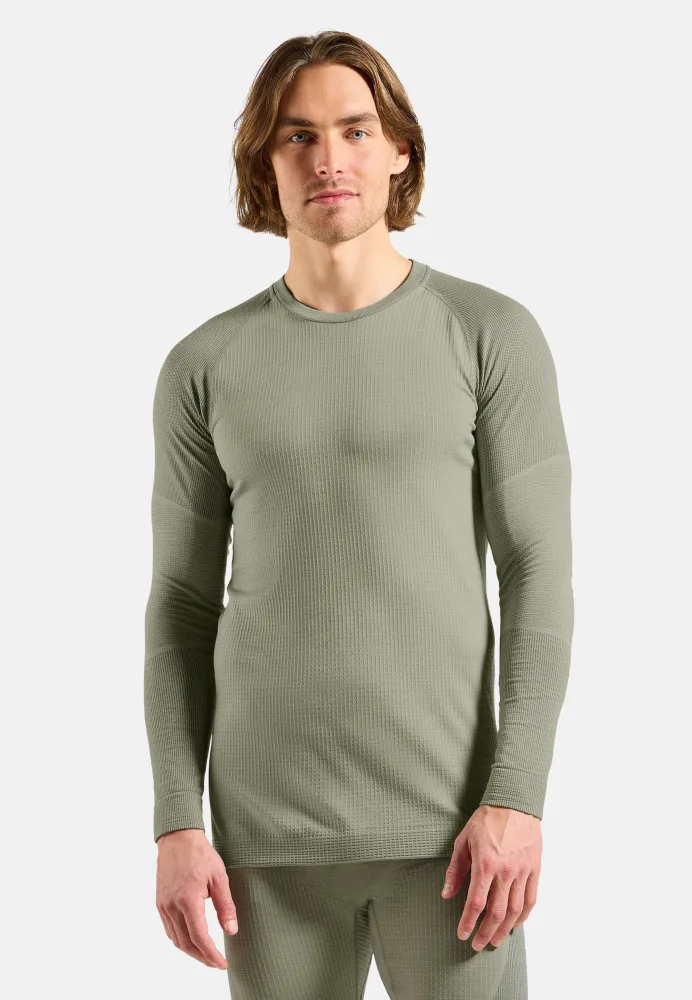 Odlo Herren Seamless Performance Wool Crew Longsleeve