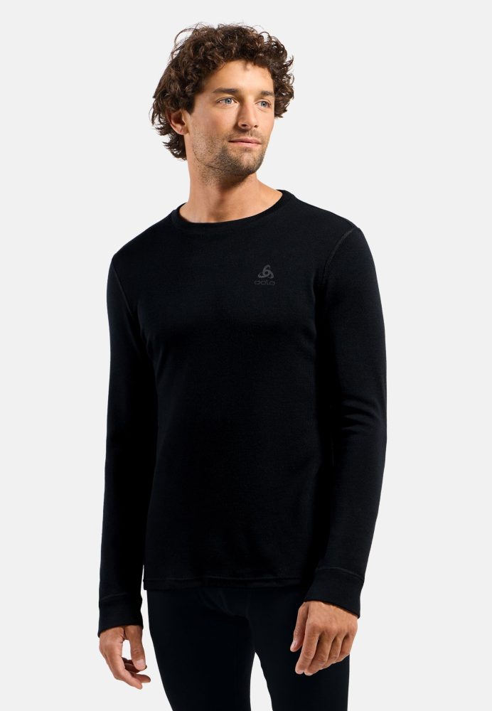 Odlo Merino 260 Base Layer Shirt für Herren - Wandern, Ski & Snow - schwarz, M