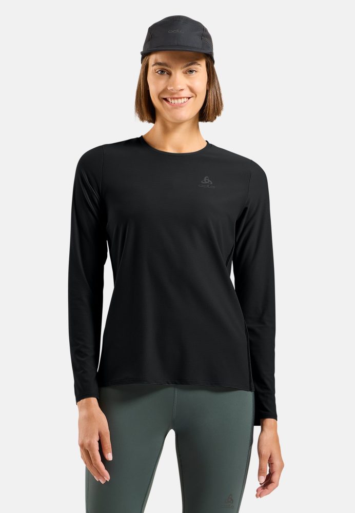 Odlo Zeroweight Chill-Tec Langarm-Laufshirt für Damen - Training, Running - schwarz, XL
