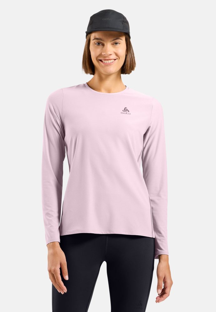 Odlo Zeroweight Chill-Tec Langarm-Laufshirt für Damen - Training, Running - pink, XS