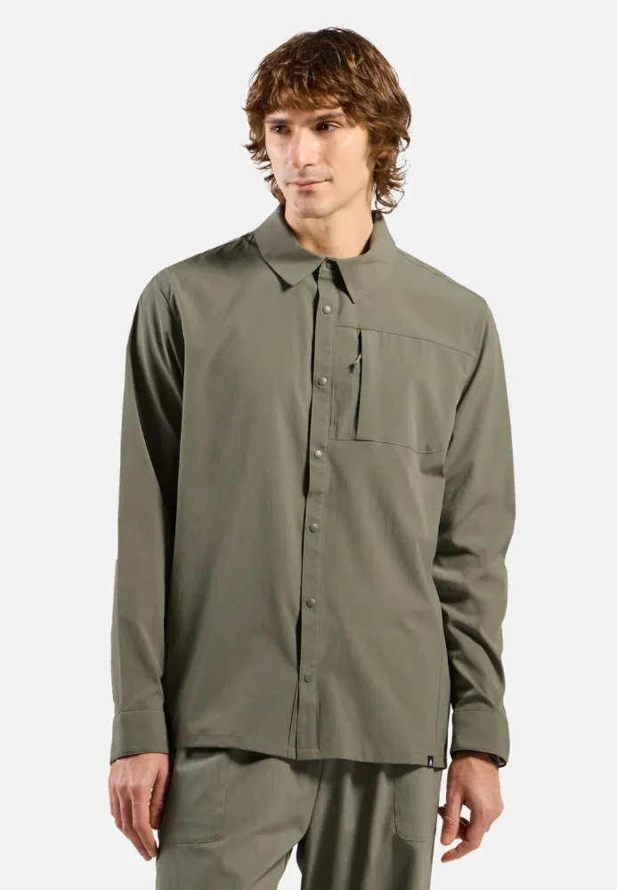 Odlo Essential Langarmhemd für Herren - Wandern - grün, S