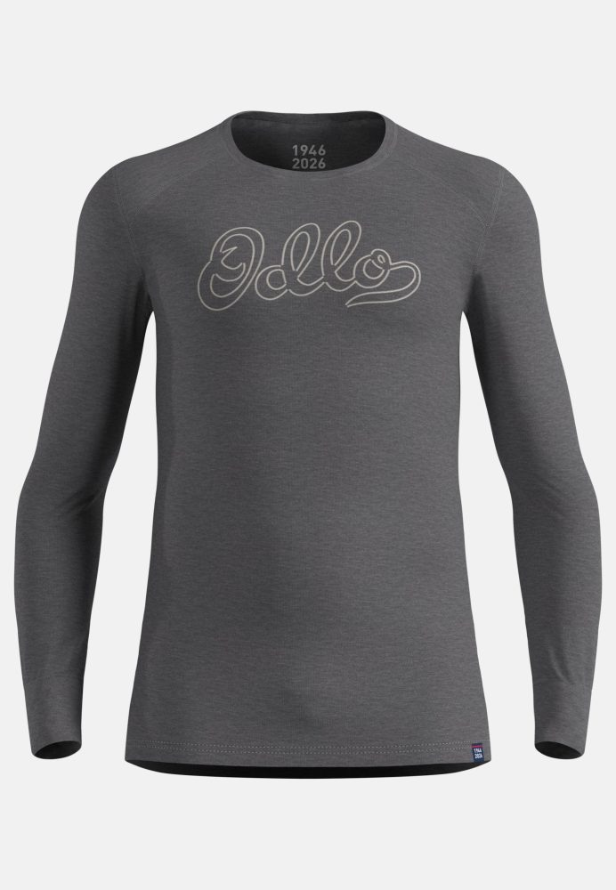 Odlo Active Warm 80th Anniversary Base Layer Shirt für Herren - Wandern, Ski & Snow - grau, L