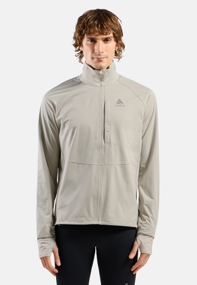 Odlo Zeroweight Pro Warm Laufjacke für Herren - Running - beige, L