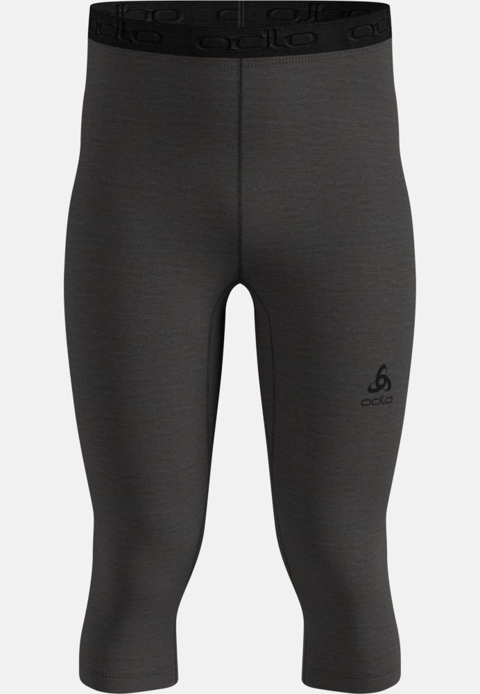 Odlo Natural Performance Wool 150 Base Layer 3/4 Tights für Herren - Ski & Snow - grau, XXL