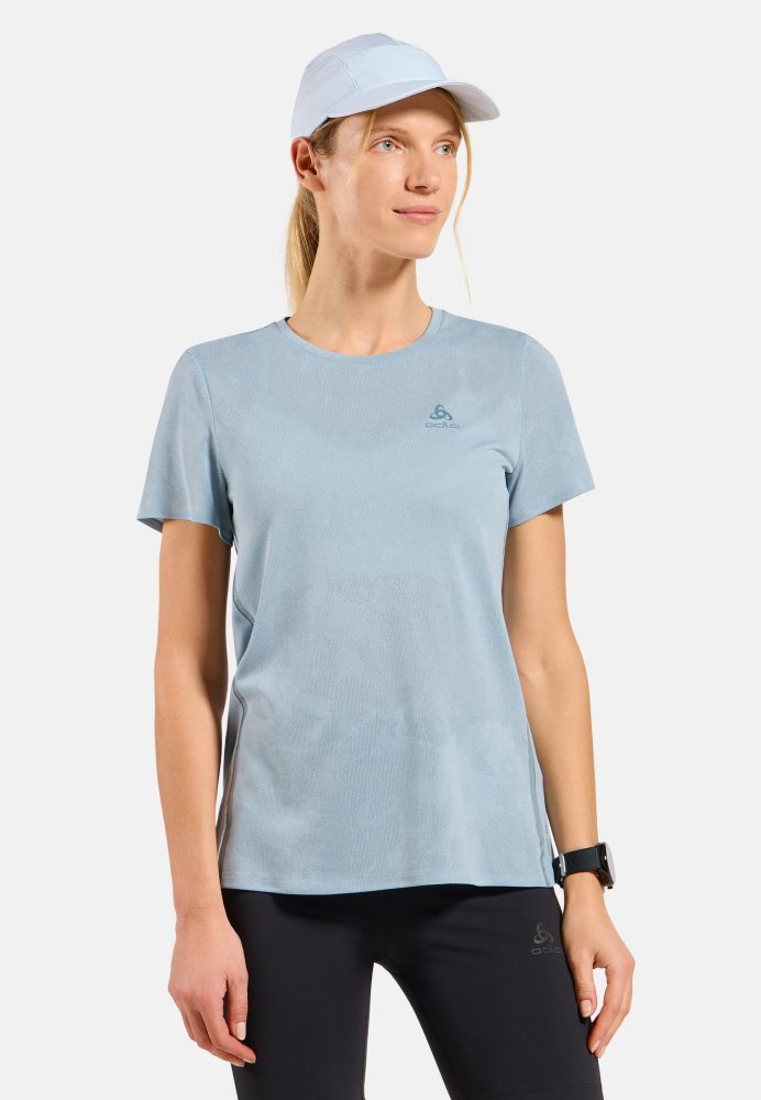 Odlo Zeroweight Engineered Chill-Tec Lauf-T-Shirt für Damen - Training, Running - blau, S