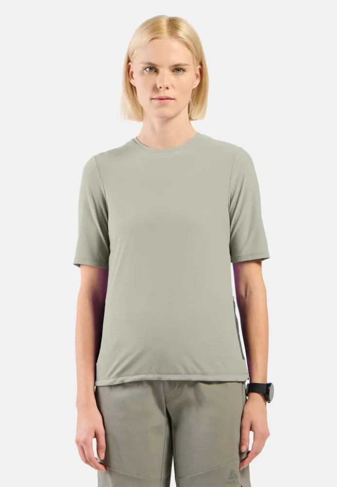 Odlo Explorer Cargo Radshirt für Damen - Gravel, Radsport - beige, M