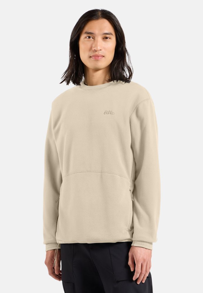 Odlo Classic Crew Mid Layer für Herren - Wandern, Ski & Snow - beige, XXL
