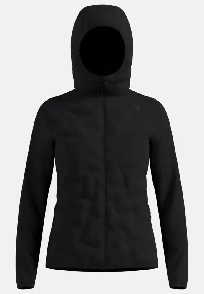 Odlo Zeroweight Insulator Langlauf-Hoodie Full-Zip für Damen - Skilanglauf, Running - schwarz, S