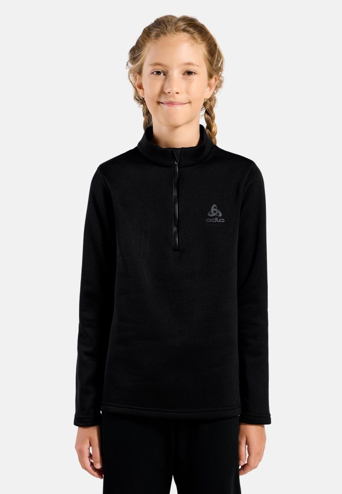 Odlo Berra Mid Layer Half-Zip für Kinder - Ski & Snow - schwarz, 128