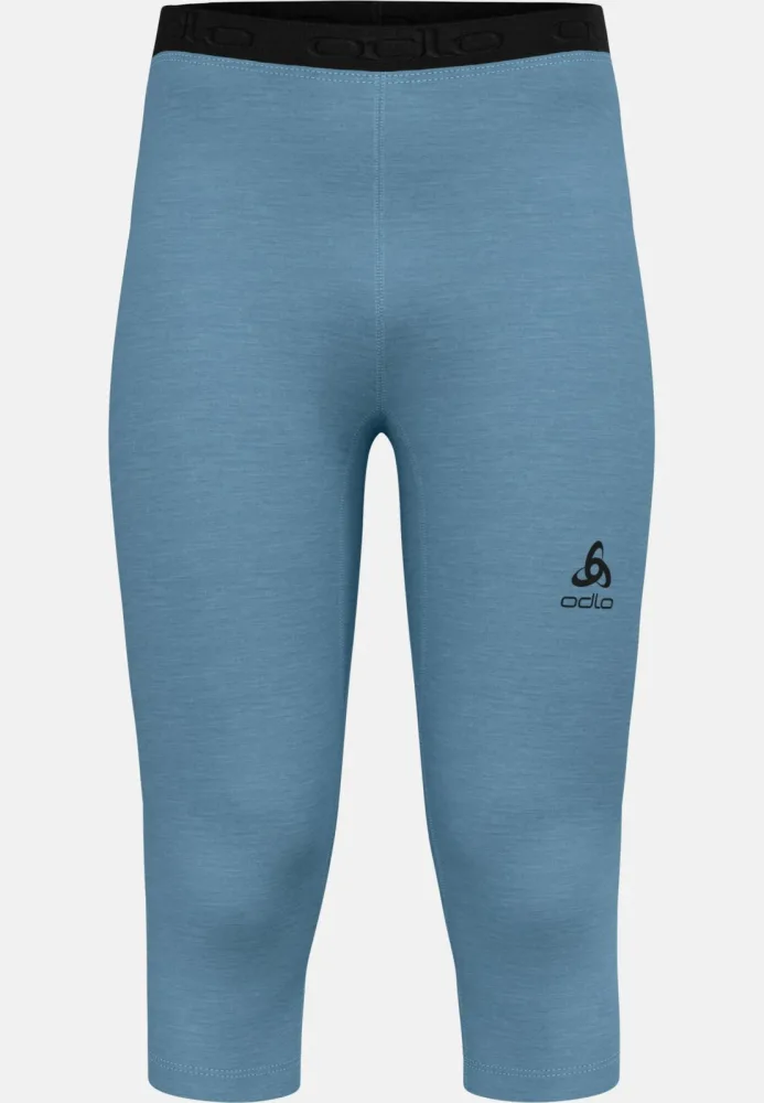 Odlo Natural Performance Wool 150 Base Layer 3/4 Tights für Herren - Ski & Snow - blau, S