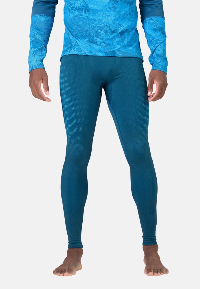 Odlo Performance Warm Base Layer Tights für Herren - Skilanglauf, Ski & Snow - blau, S