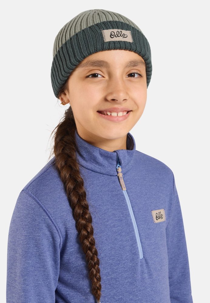 Odlo Merino Warm Heavy Knit Mütze für Kinder - Wandern, Ski & Snow - grün, OneSize